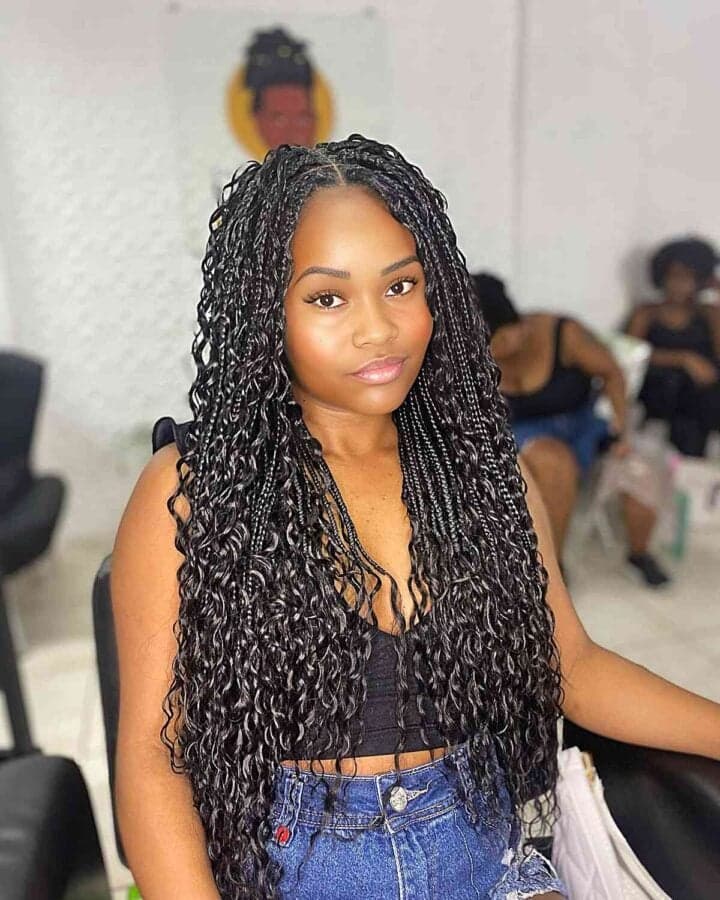 Bohemian Box Braid Style For Black Ladies 720x900