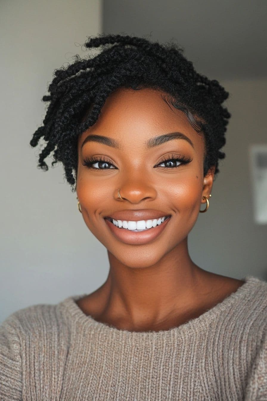 Short Locs Short Updo